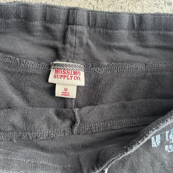 Mossimo M Shorts Black Cotton Y2K Low Rise Cut Off Sweat Shorts Pull On - Picture 3 of 3